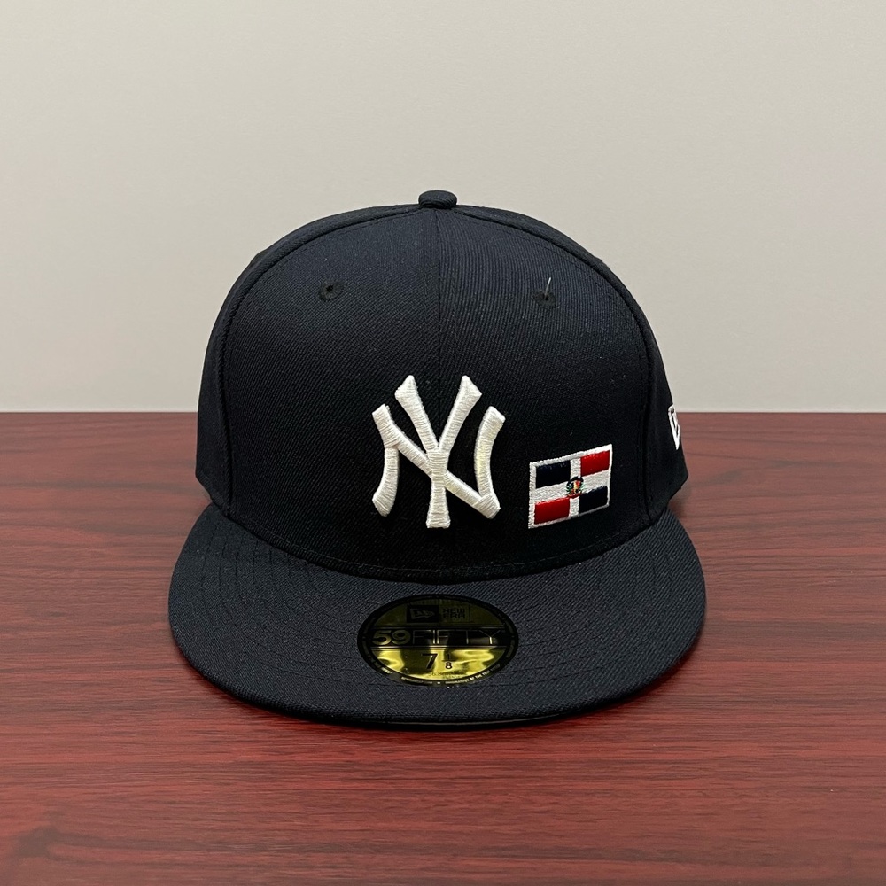 New Era, 59Fifty Fitted Hat, Dominican Republic Flag, Navy Blue & White